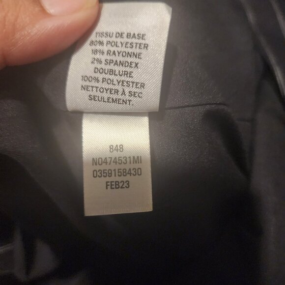 Nordstrom Women's Black Striped Blazer One Button Flap Pocket Size XL - Picture 7 of 7